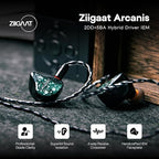 Linsoul ZiiGaat Arcanis in Ear Monitor, Professional 2DD+5BA Hybrid IEM Earphone, Gaming Earbuds, HiFi Wired Earbuds with Detachable Cable for Musicians Audiophiles