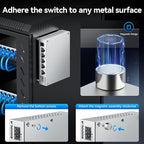 SODOLA 5 Port 2.5Gb Switch Managed, 5X 2.5G Base-T Ports, 1x 10G SFP+,Aluminum Alloy Cooling & Magnetic Mounting - LACP/QoS/VLAN/IGMP Web 2.5G Network Switch for Homelab