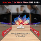Magnetic 27 Inch Computer Privacy Screen Filter, Hanging Computer Screen Privacy Shield for 16:9 Monitor Removable Anti Blue Light Glare Eye Protection