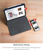 ZAGG Pro Keys Wireless Keyboard with Trackpad and Detachable Case - Compatible with The Apple iPad 10.2"(Gen 9,8,7) - Charcoal