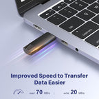 128GB USB C Flash Drive Dual USB 3.0 Flash Drive Type C + USB A Portable Type-C Flash Drive 2-in-1 USB-C Thumb Drive for Smartphone Tablet Computer Mac iPhone 15 Black
