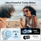 Misting Portable Handheld Fan, Powerful Turbo Motor, 6000mAh Rechargeable Battery, Personal Mini Fans with 4 Strong Wind, Cooling Gadgets for Travel, Camping, Beach, Outdoor, Gifts for Women Men-Pink