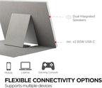 ViewSonic VG1656N 16 Inch 1200p IPS Wireless Portable Monitor with 2 Way Powered 60W USB C, Built-in 4000 mAh Battery and Stand with Smart Cover