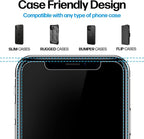 Power Theory Designed for iPhone X, iPhone Xs Screen Protector Tempered Glass [9H Hardness], Easy Install Kit, 99% HD Bubble Free Clear, Case Friendly, Anti-Scratch, 2 Pack