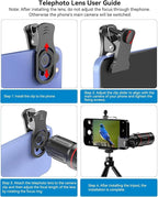 APEXEL 4 in 1 Phone Photography Kit, 18X Telephoto Lens, 198° Fisheye Lens, 15X Macro Lens, 0.63X Wide Angle Lens, Set with Flexible Phone Tripod, for iPhone 13/12/11/XS Max/XR/XS/X Samsung One Plus