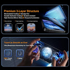 OneFish Glass Screen Protector for iphone 15 Pro, 9H Hardness Glass Scratch Resistant, HD Clarity Tempered Film with Installation Frame, Bubble Free, Easy Installation, 2Pack.