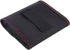 PATIKIL Lens Filter Case, 3-Pocket Camera Filter Case Portable Lens Filter Pouch Photography with Belt Loop Fit Camera Bag Strap Pocket Drone for 25mm-82mm, Black Red
