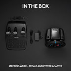 Logitech G29 Driving Force Racing Wheel and Floor Pedals, Real Force Feedback, Stainless Steel Paddle Shifters, Leather Steering Wheel Cover for PS5, PS4, PC, Mac - Black