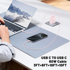 iPhone 16 15 Pro Max Charger Fast Charging,45W Dual Port USB C Fast Charger Block [2-Pack] & Extra Long 60W 3/6/10/10FT USB C Cable - PD Quick Adapter 3.0 for iPhone 16 15/16 15 Pro/16 15 Plus.