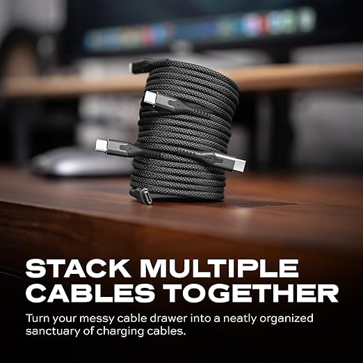 Statik MagStack Pro USB C to USB C Cable, Magnetic Type C Charger Fast Charging Cord, On The Go Magnetic Charging Cable for Car, Compatible with 16 Pro Max, 15, Galaxy S21 S20 Ultra, 100W 3FT/1M