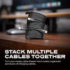 Statik MagStack Pro USB C to USB C Cable, Magnetic Type C Charger Fast Charging Cord, On The Go Magnetic Charging Cable for Car, Compatible with 16 Pro Max, 15, Galaxy S21 S20 Ultra, 100W 3FT/1M