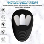 Black Ergonomic Mouse Pad Wrist Support, Mouse Pad with Wrist Rest, Memory Foam Massage Design & Non-Slip PU Base Cute MousePads for Pain Relief, Desk, Office, Home