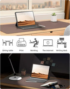 YSAGi Leather Desk Protector, Office Mat, Large Mouse Mat, Non-Slip PU Leather Blotter, Laptop Pad, Waterproof Writing Pad for Office and Home (Chocolate, 23.6" x 13.8")
