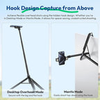 ULANZI TT88 Magnetic Tripod for iPhone, 57" Extendable Selfie Stick with Remote, 2-in-1 Phone Clip & Dual Cold Shoe Mounts - Lightweight Phone Tripod Stand for Vlogging, Travel, Video Recording, Black