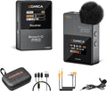 COMICA BoomX-D1 PRO Wireless Lavalier Microphone, 16GB Storage, Safety Audio Track, Noise Cancellation, 328' Range, Wireless Lav Mic for iPhone, Android, PC Interviews, Vlogs, Live-Streaming(1TX+1RX)