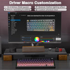 AULA F75 Pro Wireless Mechanical Keyboard,75% Hot Swappable Custom Keyboard,RGB Backlit,Pre-lubed Reaper Switches,Side Printed PBT Keycaps Mechanical Gaming Keyboards, Pink&Black