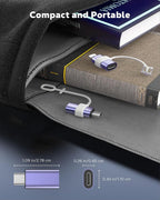 MoKo Lightning to USB C Adapter 2Pack, NOT for Lightning Earbuds/Headphones/OTG, USB-C to Lightning Adapter for iPhone Air 17 16 15 Pro Max Plus,iPad Pro/Air,Galaxy,ONLY for Charging/Data Sync, Blue