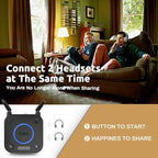 1Mii B06TX Bluetooth 5.2 Transmitter for TV to Wireless Headphone/Speaker, Bluetooth Adapter for TV w/Volume Control, AUX/RCA/Optical/Coaxial Audio Inputs, Plug n Play, aptX Low Latency & HD