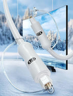 EMK White Optical Audio Cable [6ft/2M] - Digital SPDIF Toslink Fiber Optic Cable for Sound Bar, TV, Home Theater, Blu-ray Player - White, High-Speed, Low-Loss, Gold-Plated Connectors