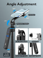 Auto Face Tracking Tripod 360 Rotation,Phone Tripod for iPhone w/Fill Light,Selfie Stick for iPhone w/Remote Control,70” Phone Holder Video Recording for Content Creators TikTok(UTK-02)