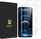 UNBREAKcable Shatterproof Tempered Glass Screen Protector for iPhone 12/12 Pro [2-Pack] [99.99% HD Clear] [Easy Installation Frame] [9H Hardness] [Full Coverage] [Bubble Free] for Apple 6.1''