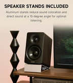 Edifier M60 Multimedia Speaker Bluetooth 5.3, 66W RMS, Hi-Res Audio & Hi-Res Wireless Audio, LDAC,3" Mid Bass & 1" Tweeter, USB-C & Aux Inputs, Compact Desktop Speaker – Black