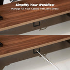 Moodular Add-ons Cable Organizer 2 Pack [Accessory Only - Requires Moodular Wooden Monitor Stand Slide Rails for Use] Black MSA-CO