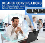 1080P Webcam with Mics, Auto Light Correction, USB Plug&Play, Privacy Cover, Computer Webcam Connect Bluetooth Headset/Earphone/Speaker, Full HD for Business Meetings & Live Streaming