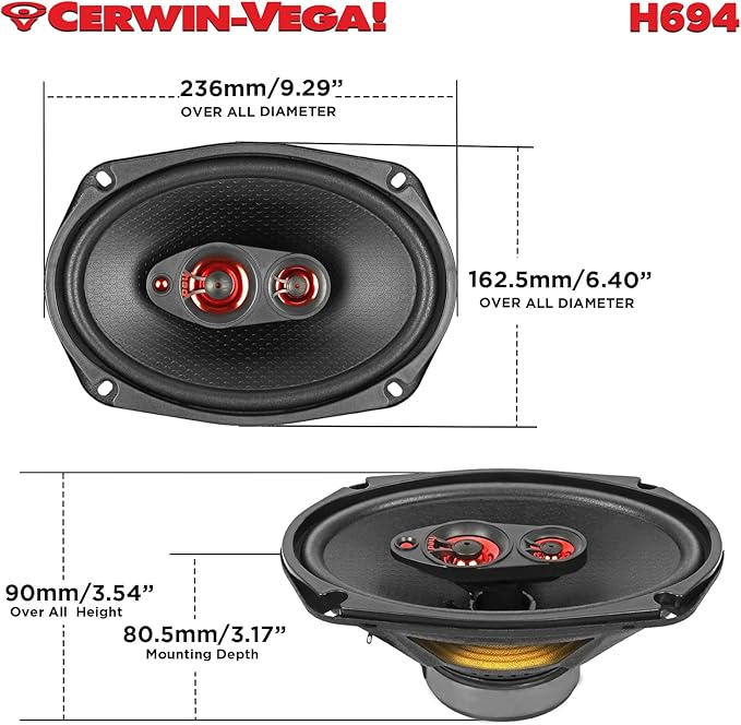 CERWIN-VEGA! HED 2025 Edition – 6.94” 2-Way Coaxial Full Range Speaker System - H694