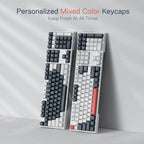 Redragon K668 RGB Gaming Keyboard, 108 Keys Wired Mechanical Keyboard w/Extra 4 Hotkeys, Sound Absorbing Foams, Upgraded Hot-swappable Socket, Mixed Color Keycaps x 2 Sets, Red Switch