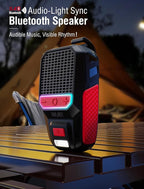 GBEAST Wearable Bluetooth Speaker with RGB/Flashlight, IPX6 Waterproof Clip-On Portable Speaker with 30H Playtime - Built-in Mic Hands-Free for Jobsite/Outdoor/Golf, TWS Portable Speakers (Red)