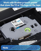 Weemay Compatible 5-Pack Refills Replacement for Brother Label Maker Tz Tape 12mm 0.47 Laminated White Tze 231 for Ptouch Label Maker Cube PTD210 PTP701BT PTD220 PTH110 PTH110BP PTH111 PTP750W PTD600