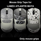 Grip Tape for Lamzu Atlantis Maya - Anti-Slip,Enhanced Control, Sweat Resistance,Improves FPS Gaming Grip & Mouse Protection [Pre-Cut] EVA White 0.5mm