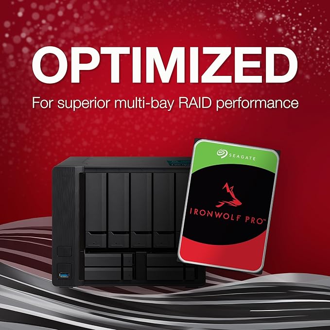 Seagate IronWolf Pro 28TB Enterprise NAS Internal HDD Hard Drive – CMR 3.5 Inch SATA 6Gb/s 7200 RPM 512MB Cache for RAID Network Attached Storage, Rescue Services (ST28000NT000)