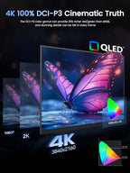 UPERFECT Portable Monitor 4K 120HZ QLED 17.3" | 0.1ms Gaming Monitor, 500 Nits | 3840 * 2160 UHD |100% DCI-P3 | USB-C & HDMI | VESA & Kickstand | Travel Screen for Laptop, Computer, Game Consoles