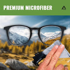 SPUDZ Classic Microfiber Lens Cleaner – Clip-On Pouch, Washable – for Binoculars, Scopes, Glasses, Screens | Alpine Mountain Camo, 6 x 6 Inch (3-Pack)