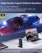 WAVLINK Universal Laptop Docking Station - Dual Monitor Support for Windows and Mac, 5K/Dual 4K@60Hz (2 HDMI, 2 DP, 3 USB, 2 USB-C, Ethernet, Audio&Mic)