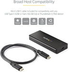 StarTech.com USB-C 10Gbps M.2 NVMe PCIe SSD Enclosure - Rugged Aluminum External M.2 PCIe M-Key Case IP67 Rated - 1GB/s Read/Write - Supports 2230/2242/2260/2280 - TB3 Compatible - Mac/PC, TAA