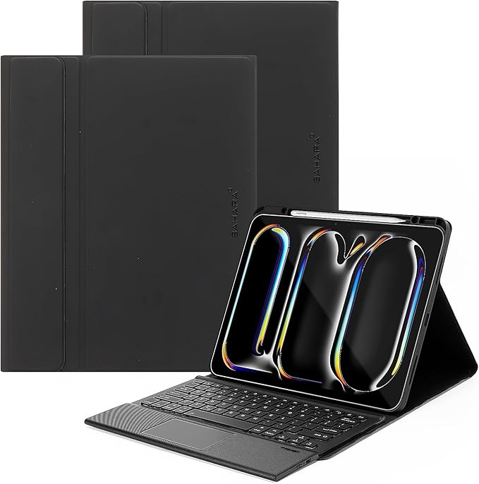 Sahara - Navigate Series Keyboard Case with Track Pad for iPad Pro (M4) 11" 2024, Black, (TB00402)
