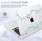 Case for MacBook Air 15 Inch 2025 2024 2023 Release M4 A3241 M3 A3114 M2 A2941, Hard Shell with Screen Protector & Keyboard Cover, Compatible with Touch ID, Cherry Bow