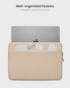 tomtoc Slim Laptop Sleeve Case for 13-inch New MacBook Air M4/A3420 M3/A3113 M2/A2681, M1/A2337 2025-2018, MacBook Pro M2/M1, Water-Resistant Protective Carrying Case with Accessories Pocket