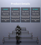 Zecti Camera Slider 24"/60 cm Adjustable Carbon Fiber Camera Dolly Track Slider Video Stabilizer Rail for Camera DSLR Video Movie Photography Camcorder Stabili & Phone, Black