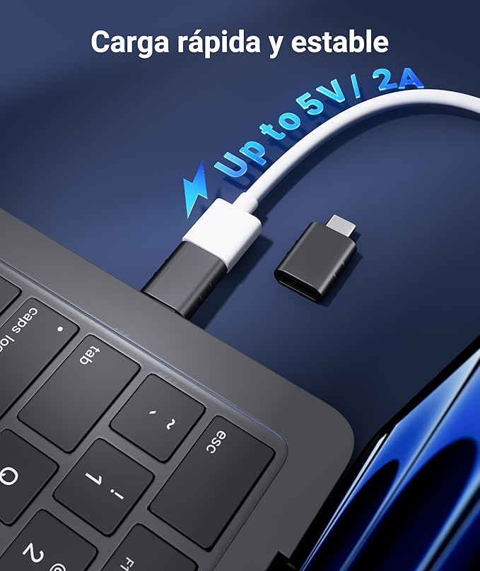 Syntech USB C to USB Adapter Pack of 2 USB C Male to USB3 Female Adapter Compatible with iPhone 16 Pro Max MacBook Pro Air 2023 iMac iPad Mini Pro, Other Type C or Thunderbolt 4/3 Devices, Space Black