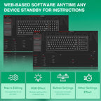 Redragon K686 HE Rapid Trigger Gaming Keyboard, 98 Keys 8K Wired Mechanical Keyboard w/ Next-Gen UltraMag 100% POM Silky Magnetic Switch, Dual-Module Floating Patent Structure Design, 2-Layer Noise Dampening