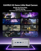 KAMRUI Hyper H2 Mini Gaming PC, in-tel Core i9-11900H (Beat 1195G7/5825U, up to 4.9GHz) 32GB RAM 1TB SSD Mini Desktop Computers, Triple 4K Display 6*USB3.2, USB-C, HDMI, DP, WiFi6, BT5.2, Office Home