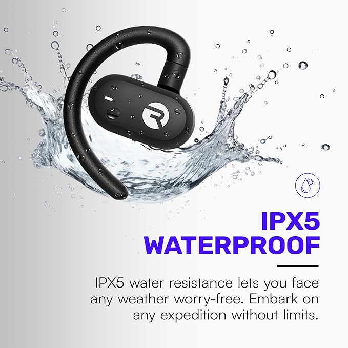 Raycon Everyday Open Earbuds – True Wireless Open Ear Bluetooth Headphones, Hook Design, IPX5 Water Resistant, 40 Hours of Battery Life (Blue)