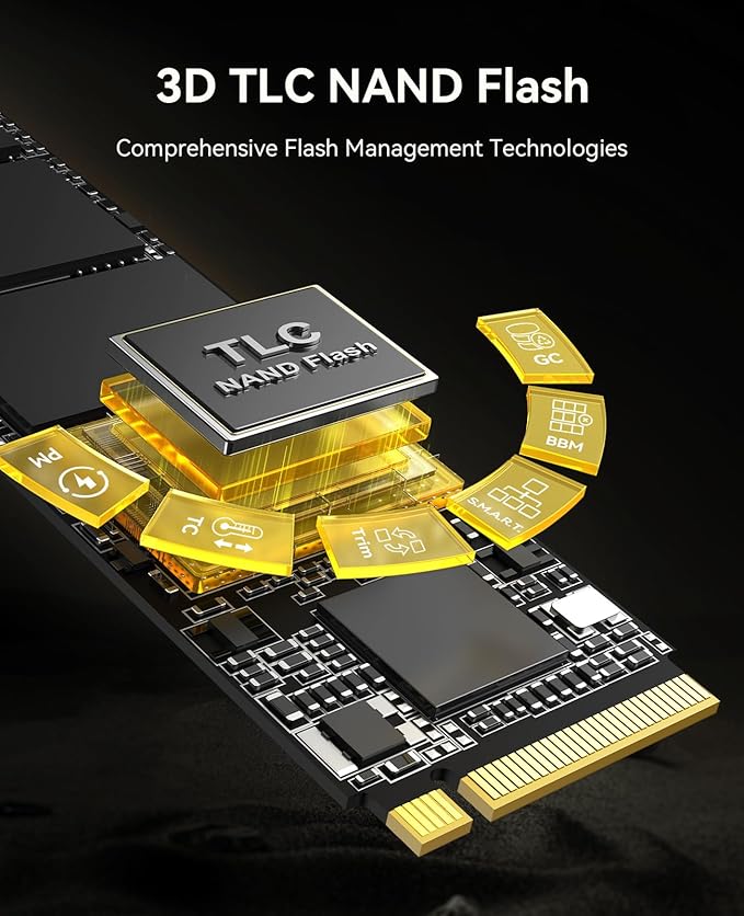 ORICO Industrial SSD 1TB M.2 NVMe SSD, PCIe 4.0 Drive with 7100MB/s Read Speed, Advanced Data Security and Innovative Heatsink, for Edge Computing, Industrial PC, Personal Laptop and PS5 - IG740PRO
