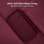 FireNova Designed for iPhone 13 Pro Max Case, Silicone [Camera Protection] Phone Case with [2 Screen Protectors], Soft Anti-Scratch Microfiber Lining Inside, 6.7 inch, Plum