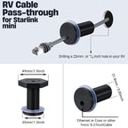 2Pcs RV Cable Passthrough for Starlink mini, RV Cable Grommet Compatible with Starlink, Ethernet, Coax, Water-Resistant and Anti-Drop RV Cable Routing(Gray)