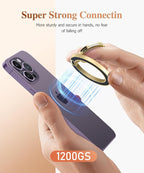 GVIEWIN Magnetic Phone Ring Holder, Compatible with MagSafe Phone Grip with Adjustable Stand, Magnet Phone Ring Kickstand for iPhone 16 Pro Max/Plus/15/14/13/12 Series/Other Phones (Dreamland River)